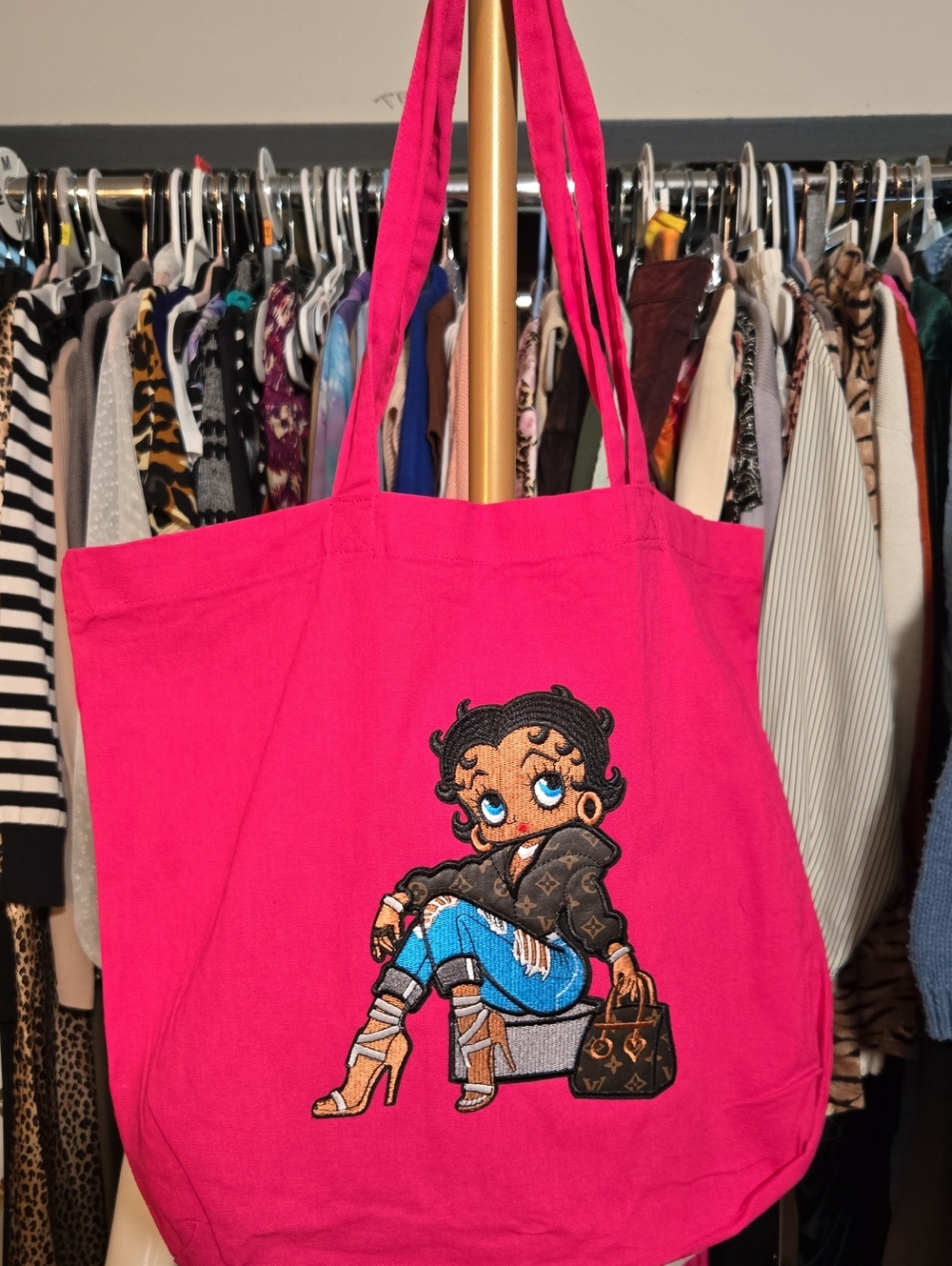 CUSTOM BETTY BOOP TOTE BAG